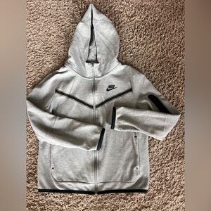 Nike Light Gray tech Hoodie with Black Details